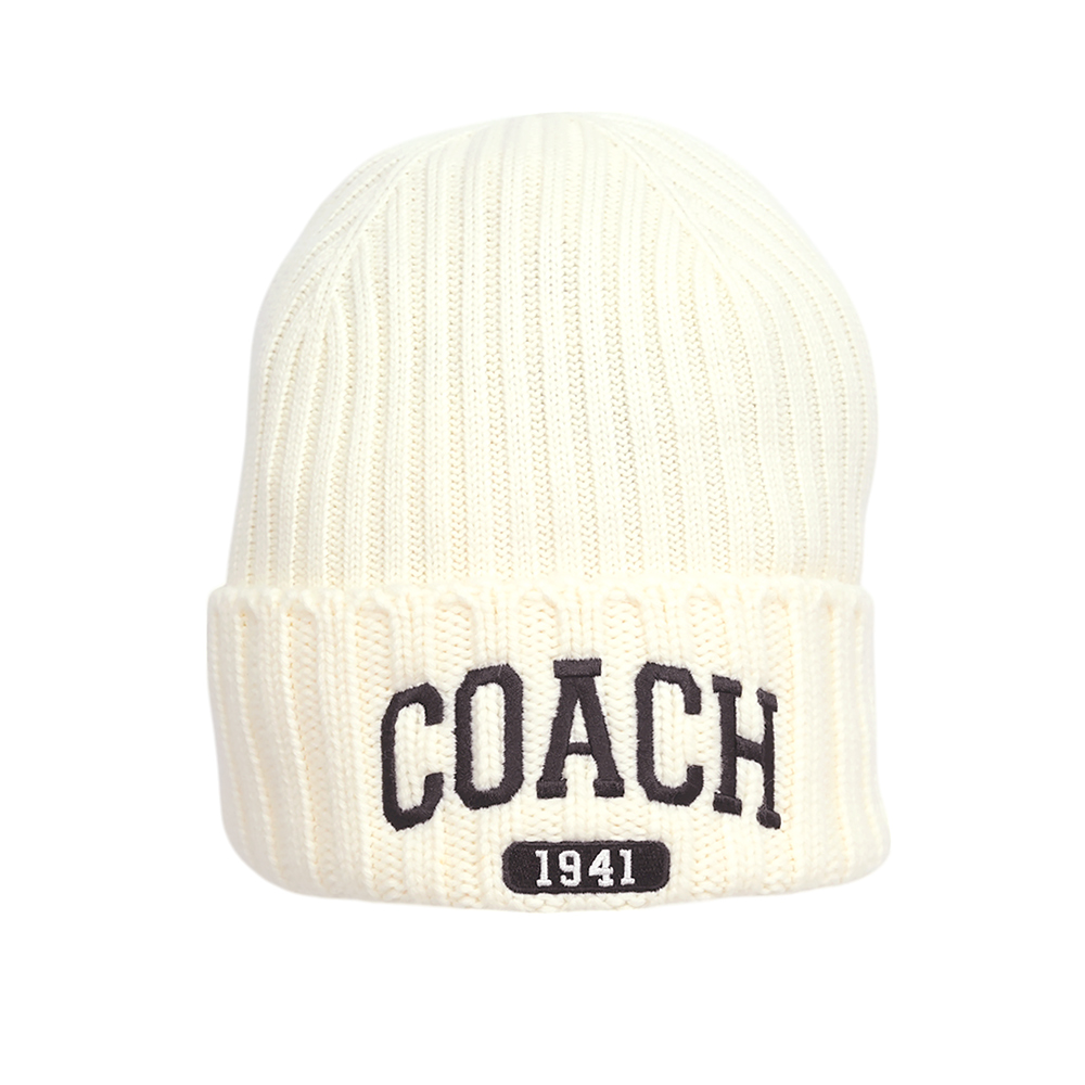 COACH】1941 刺繡羊毛毛帽(白色) 平行輸入| 誠品線上