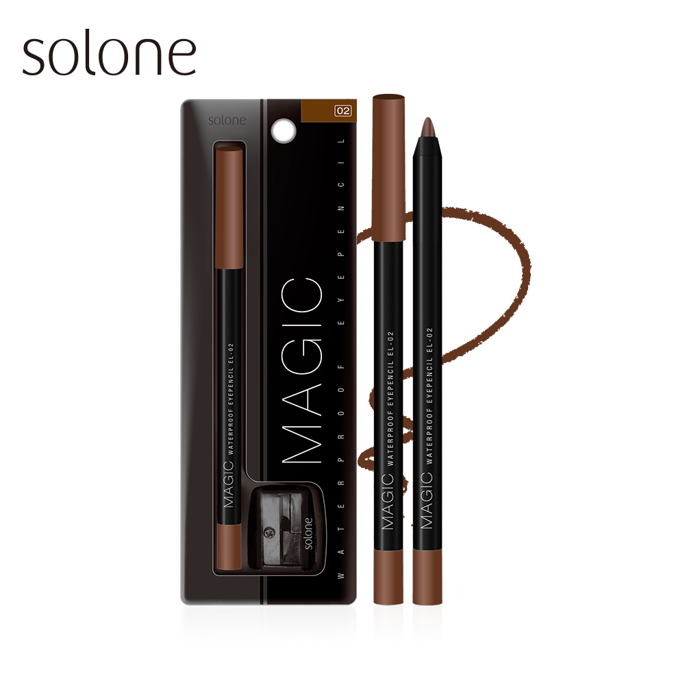 Solone持久眼線筆/ 可削式/ 02淺棕色Light Brown