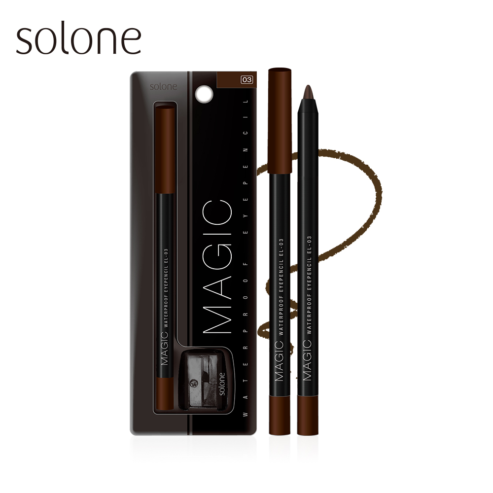 Solone持久眼線筆/ 可削式/ 03咖啡色Brown