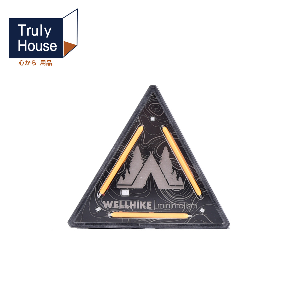 【Truly House】極黑限定 戶外戰術三角燈警示燈 露營燈 帳篷燈 自行車燈 掛燈(兩款)/ 森林款