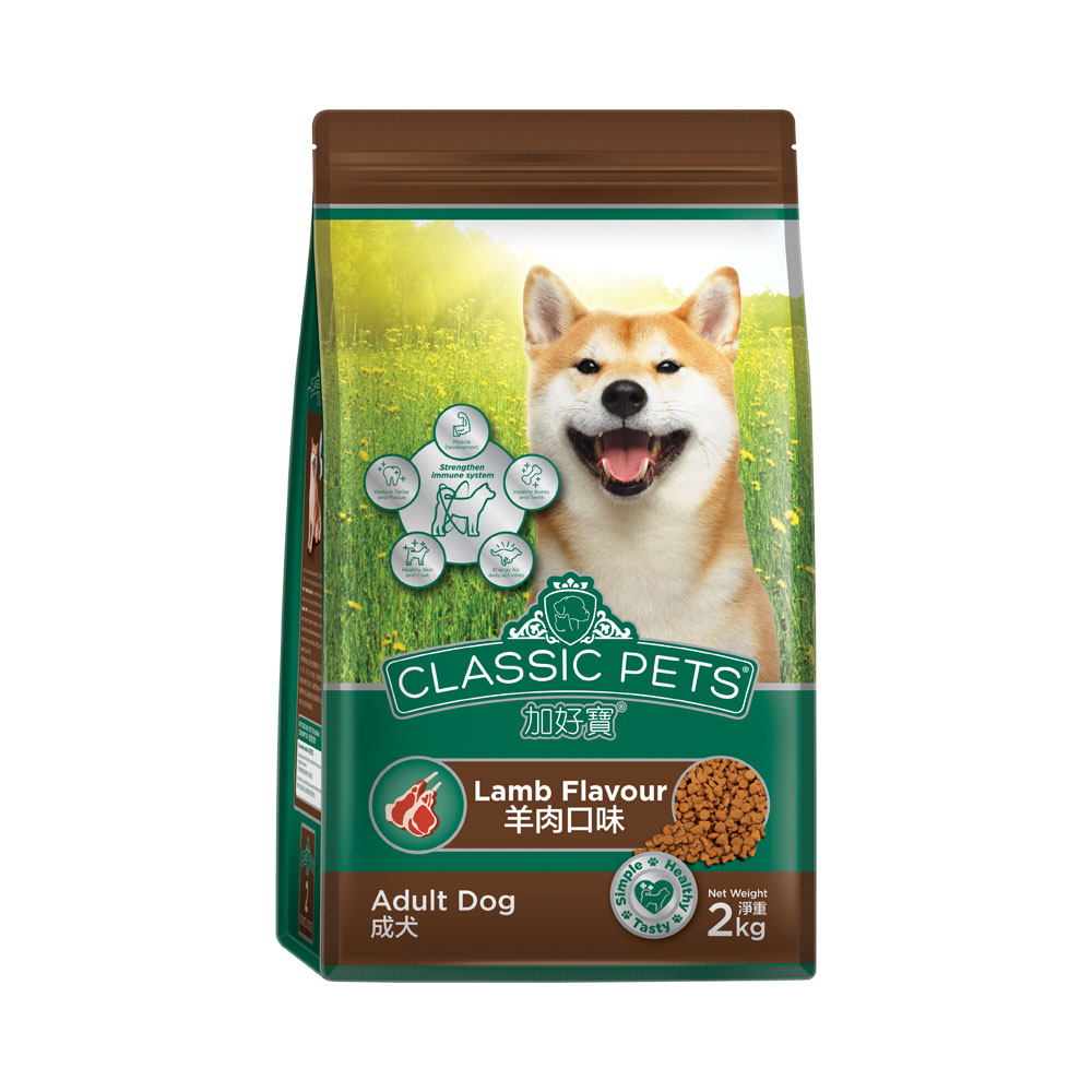 【Classic Pets加好寶】經典乾狗糧 (成犬) 2kgx3包組/ 羊肉口味
