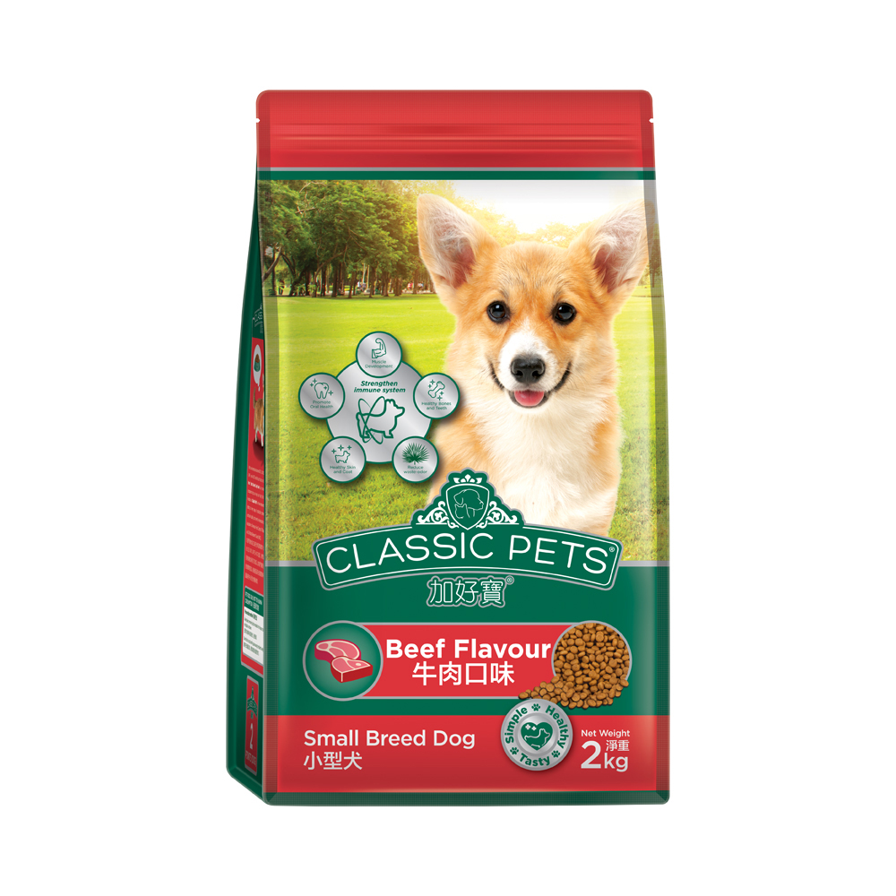 【Classic Pets加好寶】經典乾狗糧 (小型犬) 2kgx3包組/ 牛肉口味
