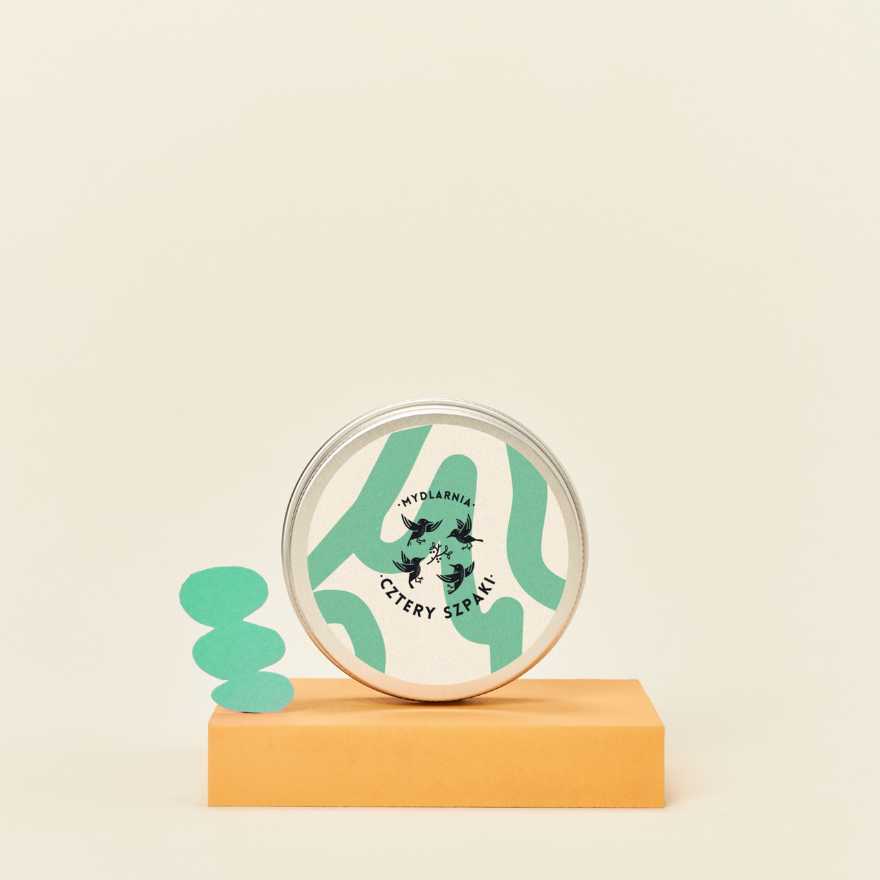 4Starlings圓形旅行皂盒/ 薄荷色/ 60ml