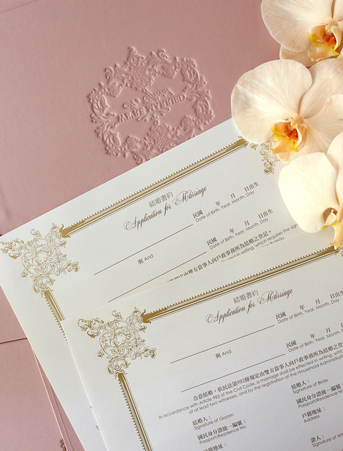 BUTTERCARD奶油喜帖結婚書約套組/ 乾燥玫瑰/ 同性書約