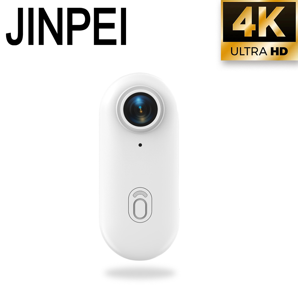 【JINPEI 錦沛】 4K UHD解析度、運動錄影、自行車 機車錄影、微型、寵物攝影機 白色 (贈64GB)JS-10W