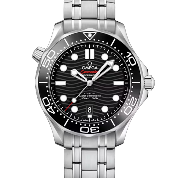 【OMEGA 歐米茄】海馬系列 潛水三百米 黑海馬鍊帶款 42mm