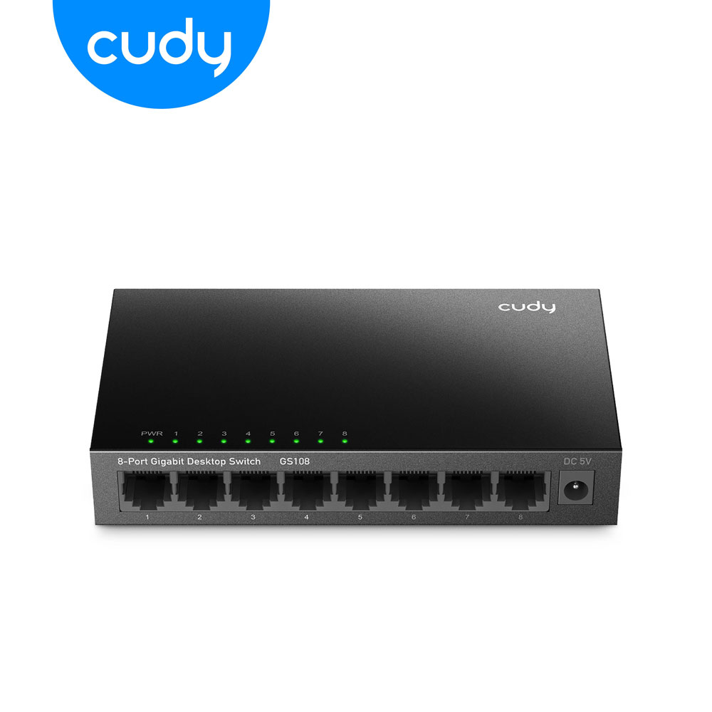 cudy GS108 8埠 金屬外殼 Gigabit桌上型網路交換器