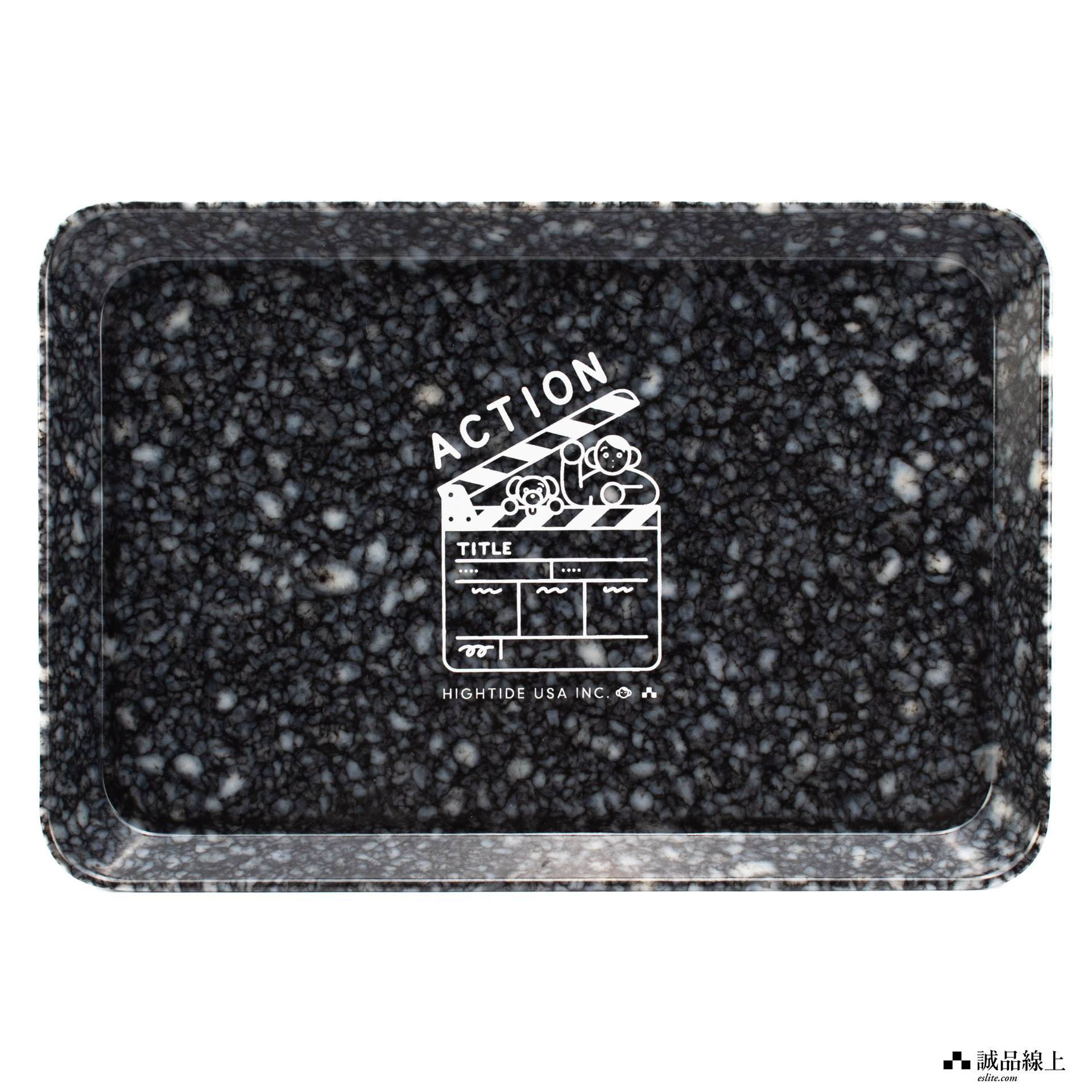 【誠品限定】unpis X HIGHTIDE 大理石紋托盤/ M/ 黑/ Action