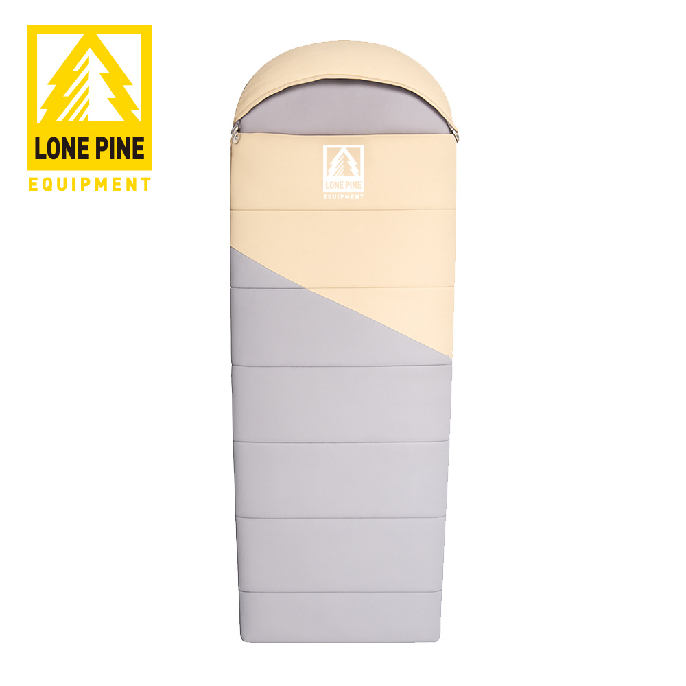 【澳洲LONEPINE】加大款 可機洗帶帽信封睡袋 軍風限定/睡袋/四季/保暖/露營 (兩色)/ 黃色