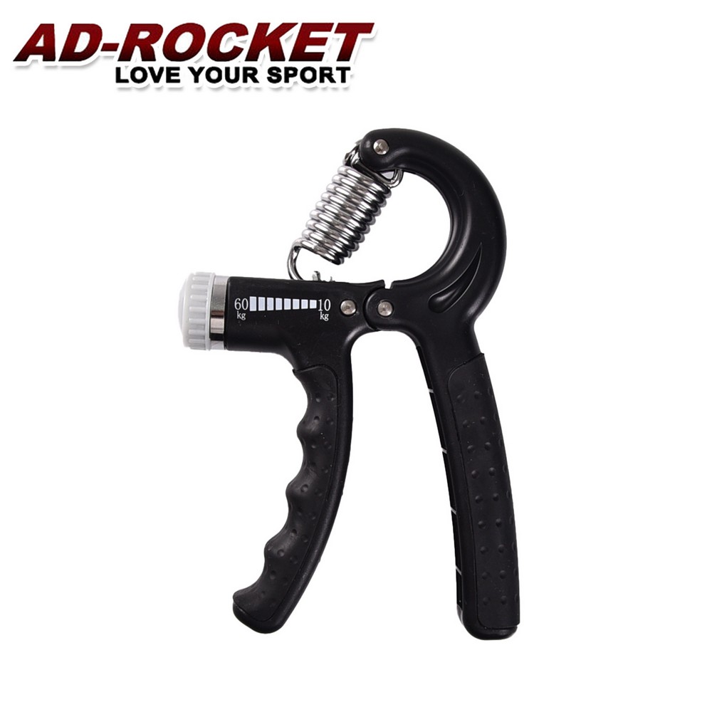 【AD-ROCKET】可調節R型握力器 10~60kg/ 黑色