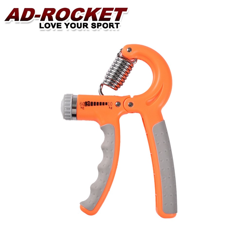 【AD-ROCKET】可調節R型握力器 10~60kg/ 橘色