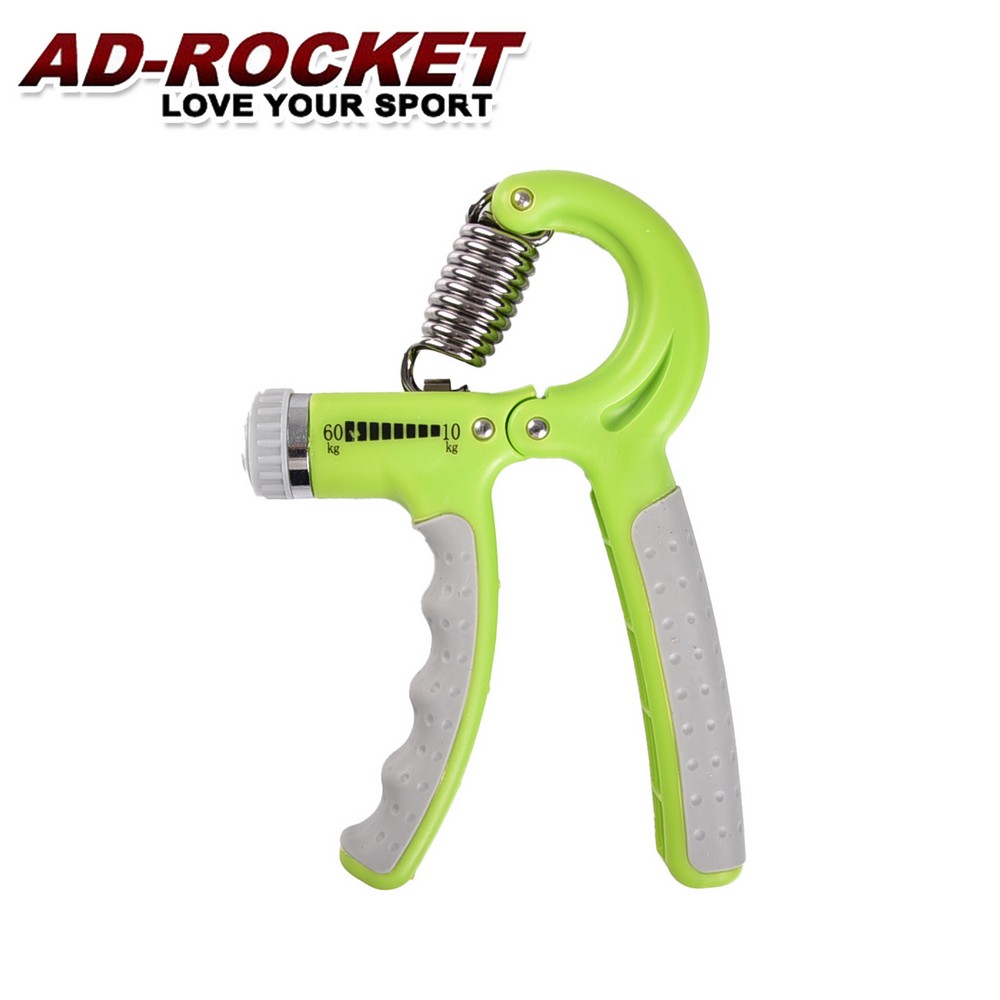 【AD-ROCKET】可調節R型握力器 10~60kg/ 綠色