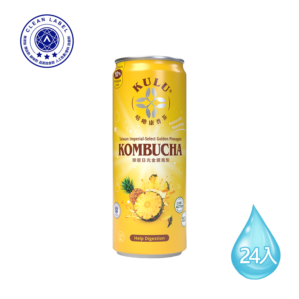 咕嚕康普茶/ 御選日光金鑽鳳梨/ 250ml/ 單瓶