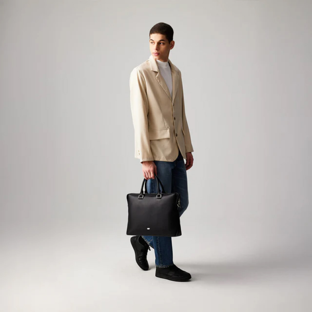 【BRAUN BUFFEL 德國小金牛】台灣總代理 諾瓦-A 公事包-黑色/BF564-65-BK