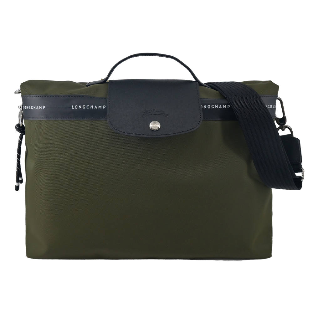 LONGCHAMP LE PLIAGE ENERGY系列再生尼龍兩用公事包(卡其綠)/平行輸入