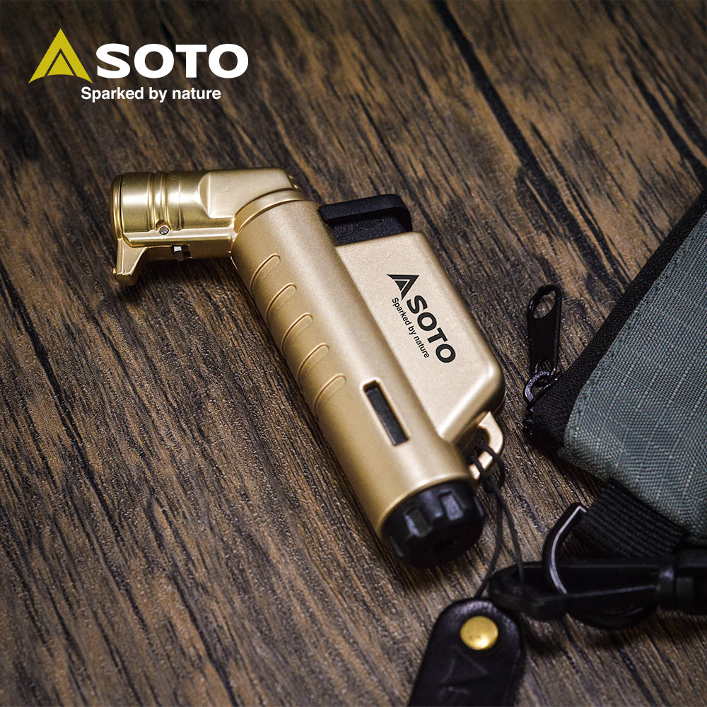 日本SOTO L型填充式掌中點火器ST-A486限定系列/ 月耀金(ST-A486GLEXP)
