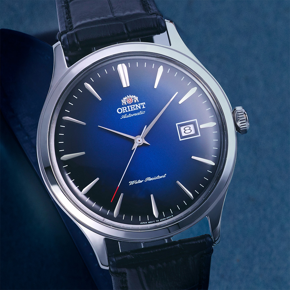 ORIENT 東方錶 DATE II復古紳士日期機械錶-藍x銀框/42mm/ TAC08004D