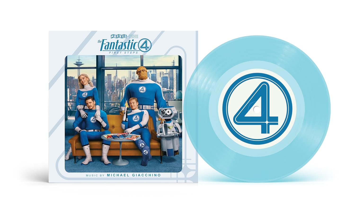 The Fantastic Four: First Steps (7" 45 Rpm Galactic Blue Translucent Vinyl)