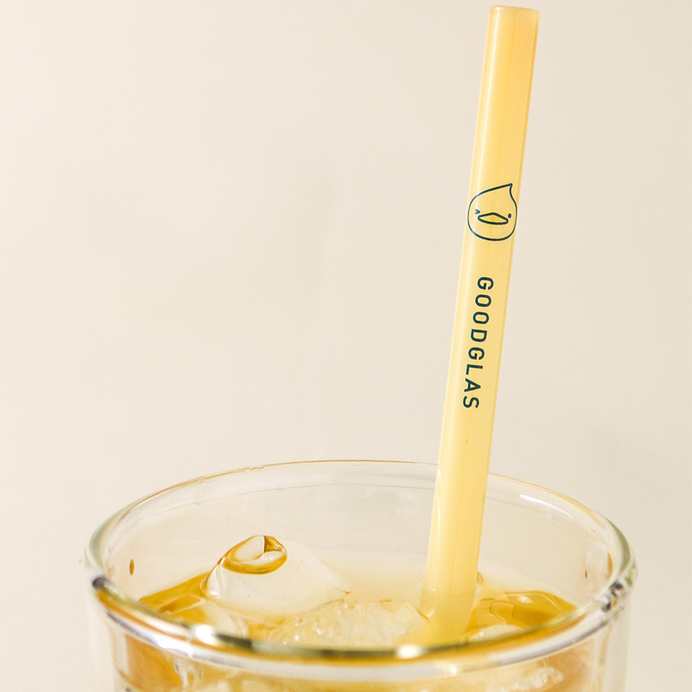 好玻GOODGLAS玻玻島奶油色玻璃吸管/ 澡鴨