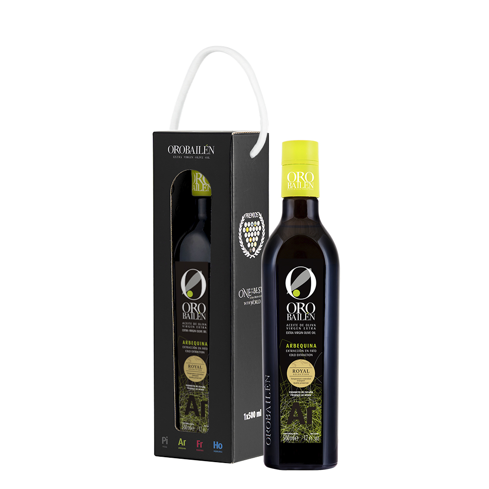 【Oro Bailen皇嘉】特級冷壓初榨橄欖油 Arbequina 500ml 單入經典提盒