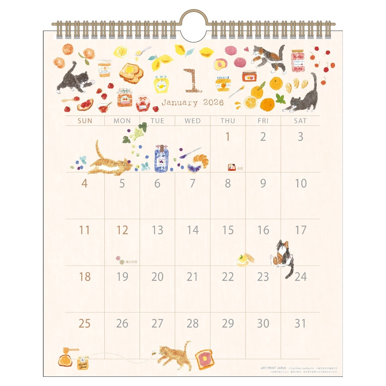 【誠品獨家】2026 日本 APJ 掛曆/ 岩淵幸子