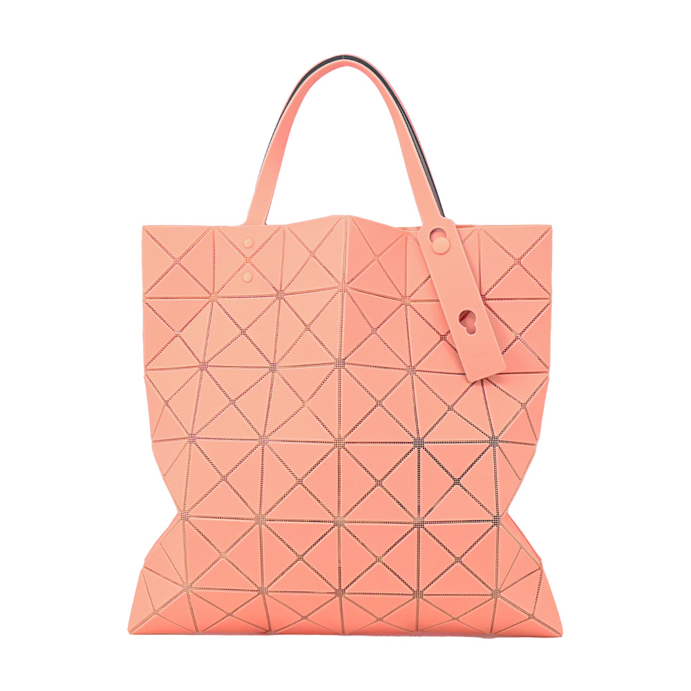 ISSEY MIYAKE 三宅一生 BAOBAO LUCENT 6x6霧面手提包包-淺橘色×橘色/平行輸入