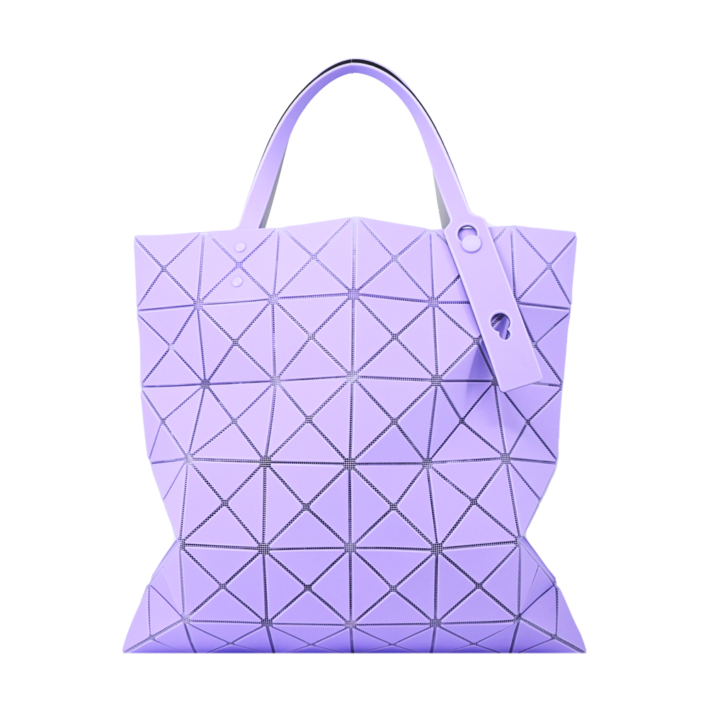 ISSEY MIYAKE 三宅一生 BAOBAO LUCENT 6x6霧面手提包包-淺紫色×紫色/平行輸入