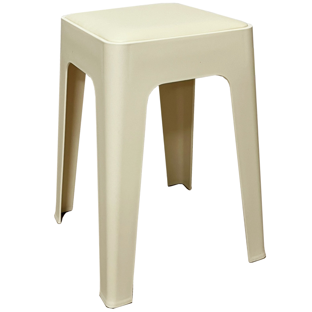 【AOTTO】莫蘭迪貓抓皮加厚疊加方形椅凳-奶白色(2入)