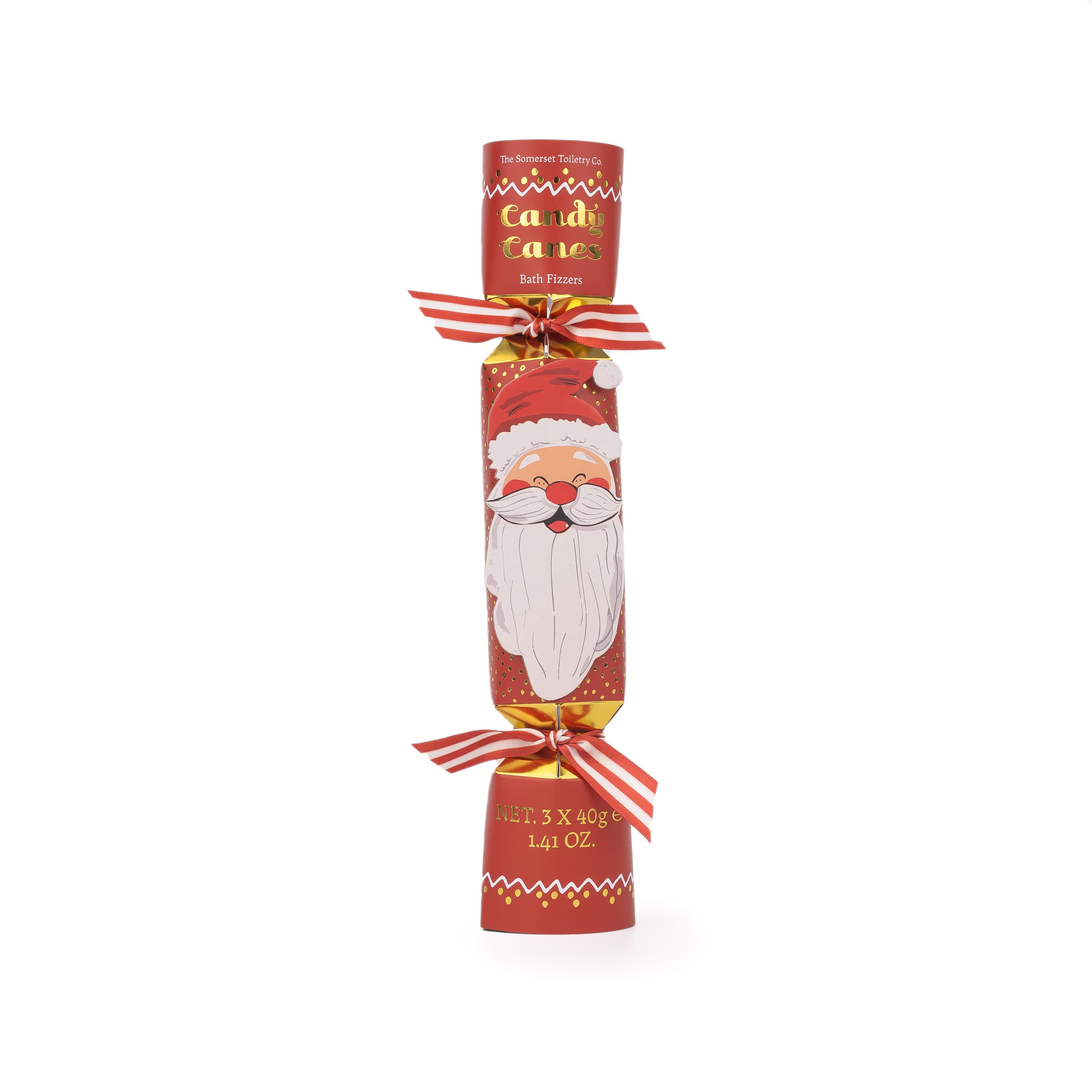 英國 THE SOMERSET TOILETRY Co. 聖誕小幫手泡澡球三入組/ 40gx3/ 紅色聖誕老人/ 拐杖糖