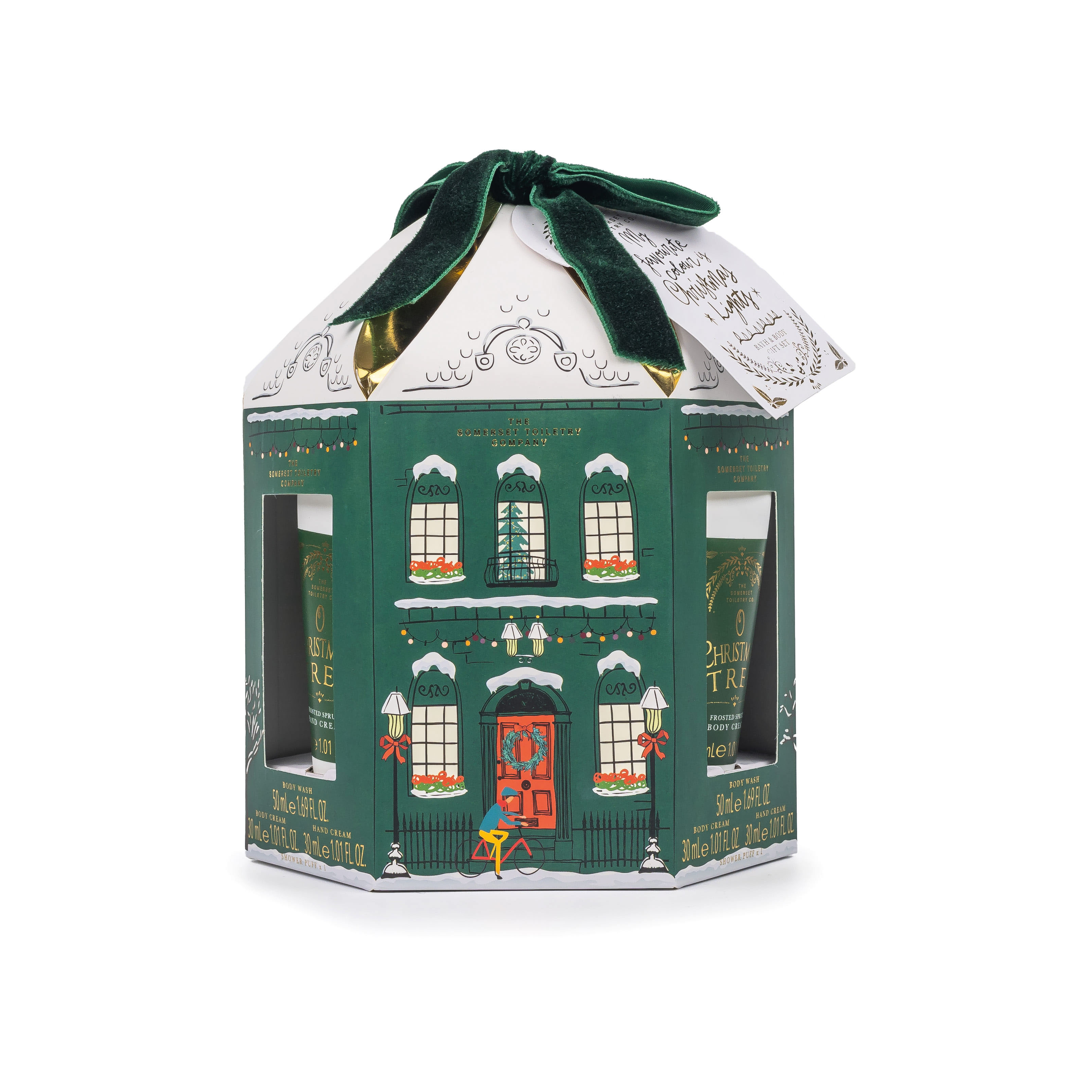 英國 THE SOMERSET TOILETRY Co. Snow House迷你護膚保養禮盒組/ 聖誕樹祝福/ 綠色冰霜冷杉