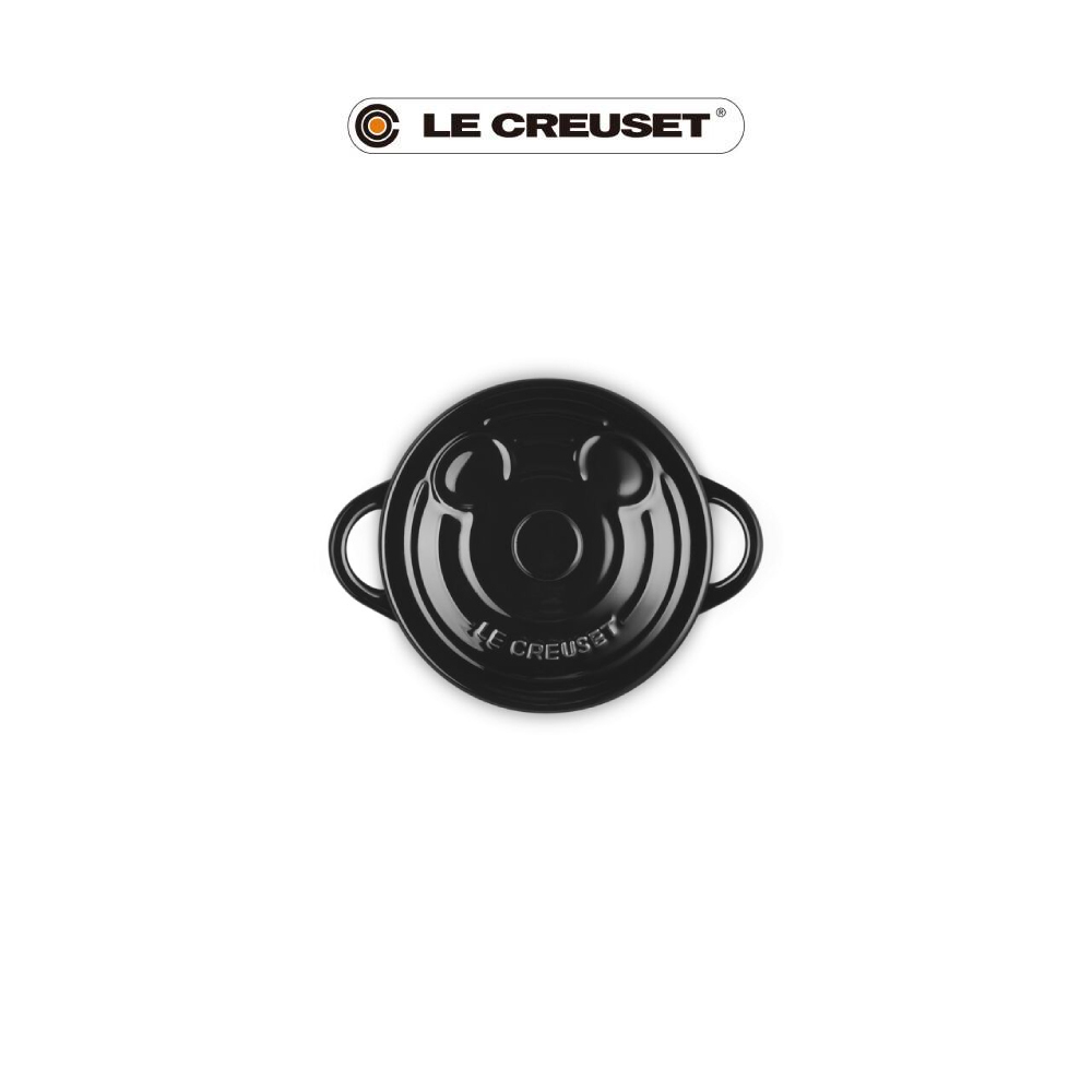 LE CREUSET瓷器迪士尼米奇系列迷你圓烤盅/ 閃亮黑/ 250ml
