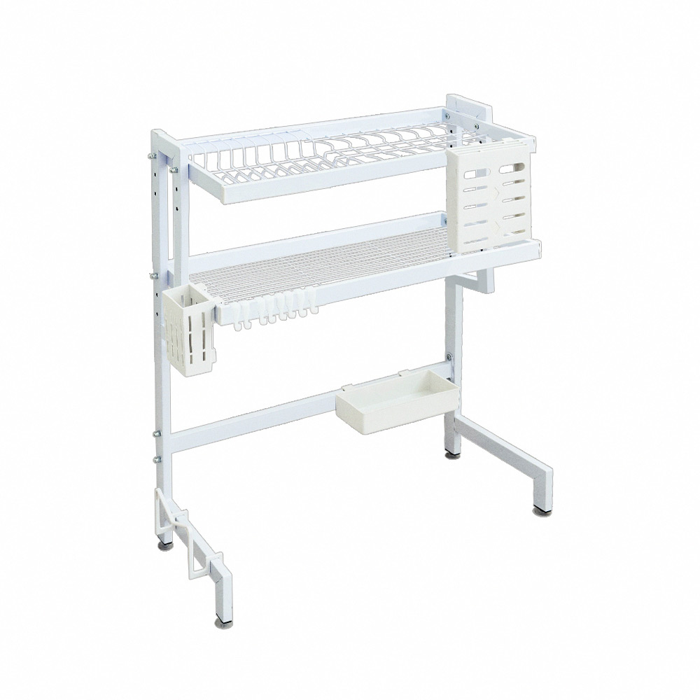 【dayneeds】[簡約風]水槽置物架(雙層)65cm中款/ 白色
