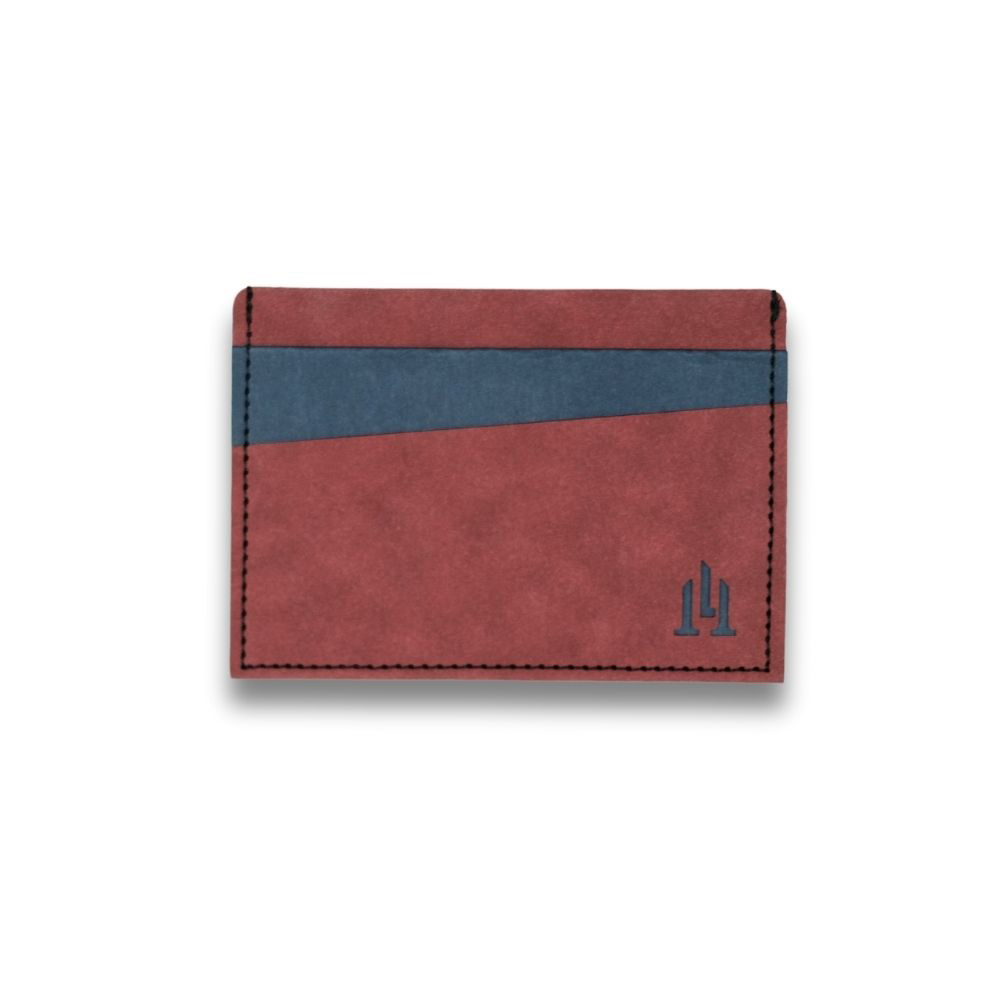 LOGINHEART全防護屏蔽感應卡夾/ 復古紅藍