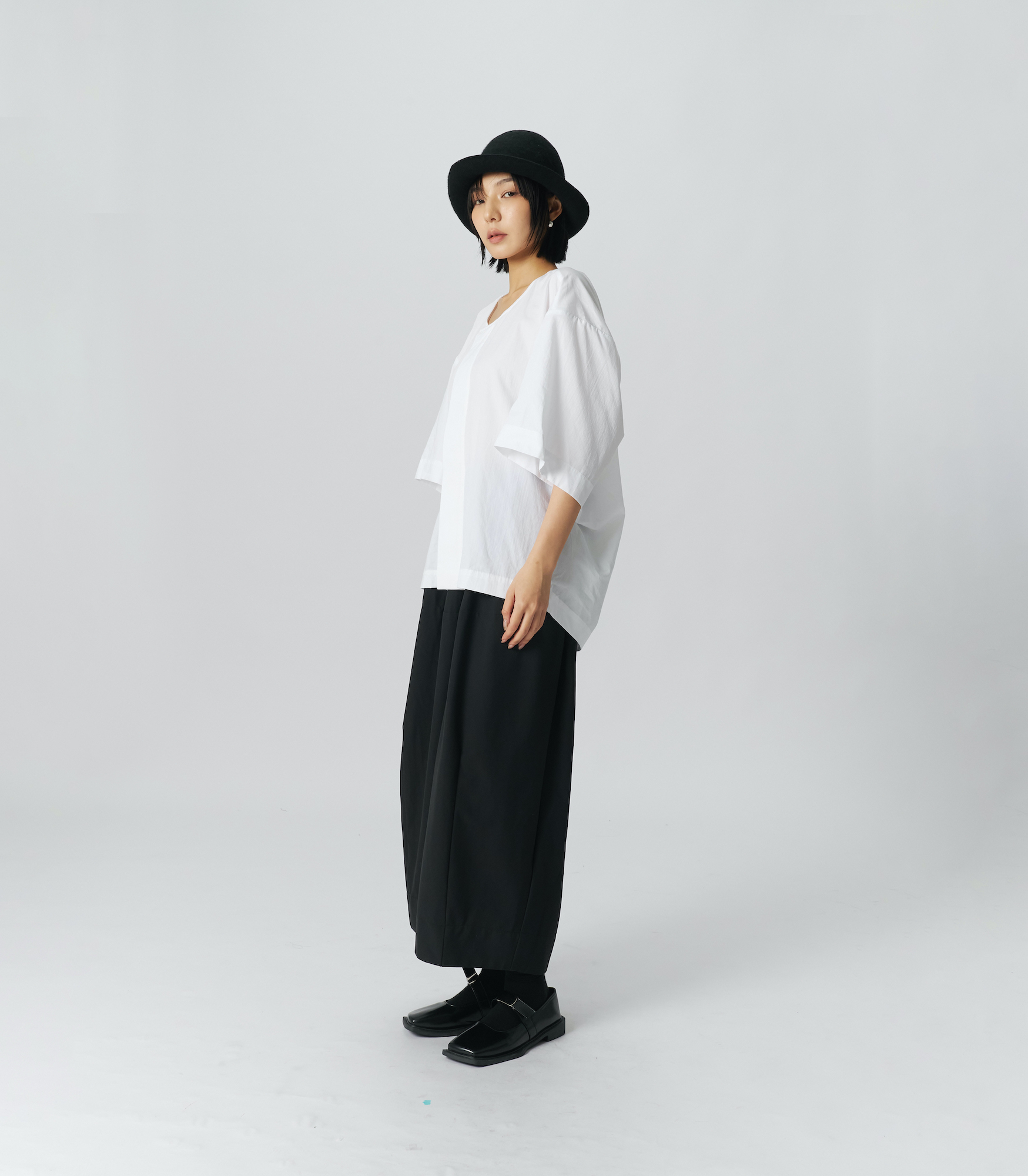 Sew Incorporation 立體寬鬆白色純棉襯衫