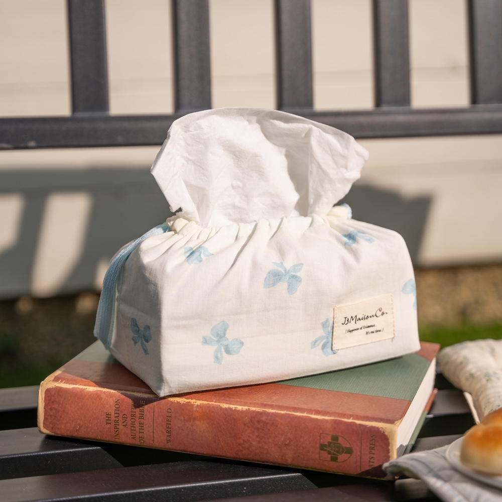 J3MaisonCo. Ribbon Symphony 抽繩衛生紙套/ Blue 藍色