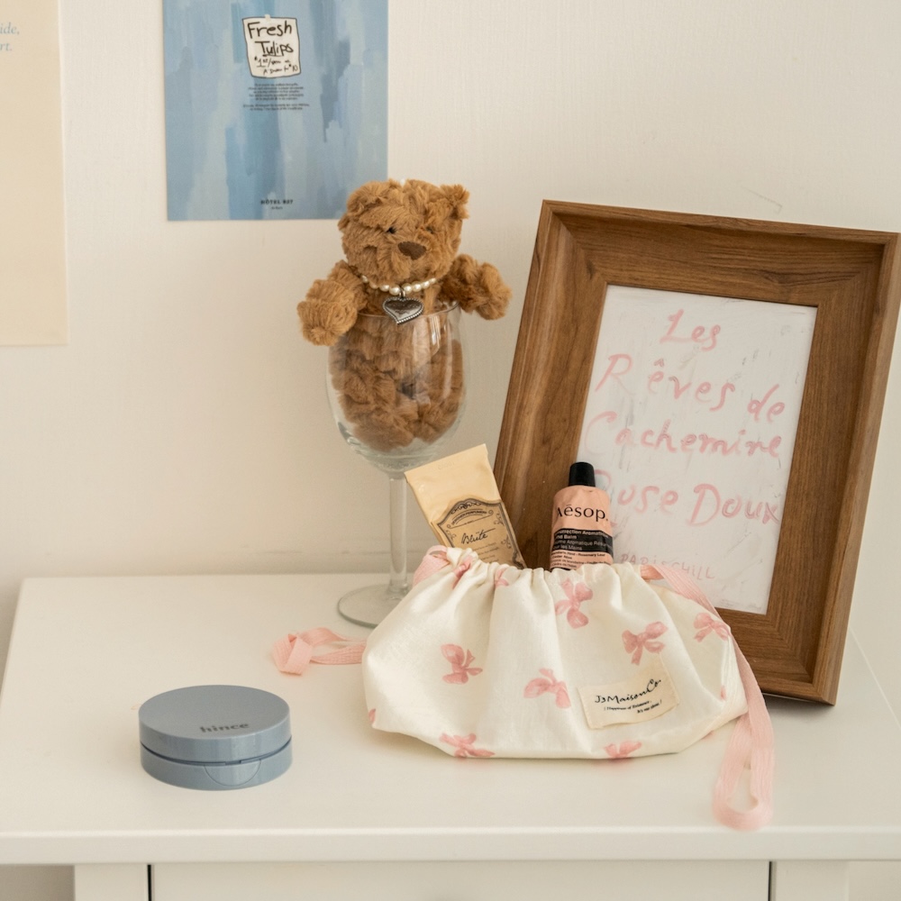 J3MaisonCo. Ribbon Symphony 抽繩衛生紙套/ Pink 粉色