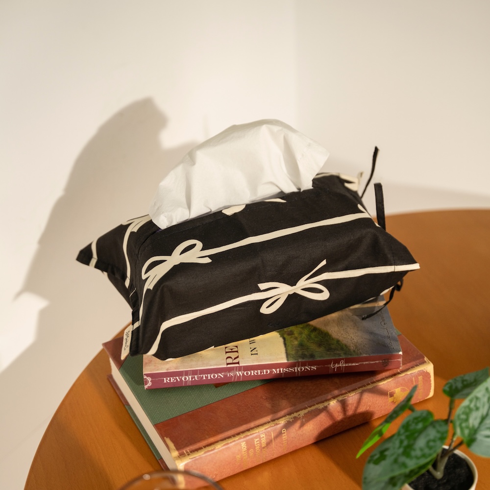 J3MaisonCo. Classic Notation 綁帶衛生紙套/ Black 黑色