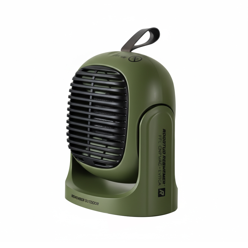 樂活不露 2025最新款三代吊掛式PTC陶瓷電暖器510W 露營暖爐 桌上暖風機 迷你暖風扇 小型家用暖氣 PTC陶瓷暖爐/ 戰術綠