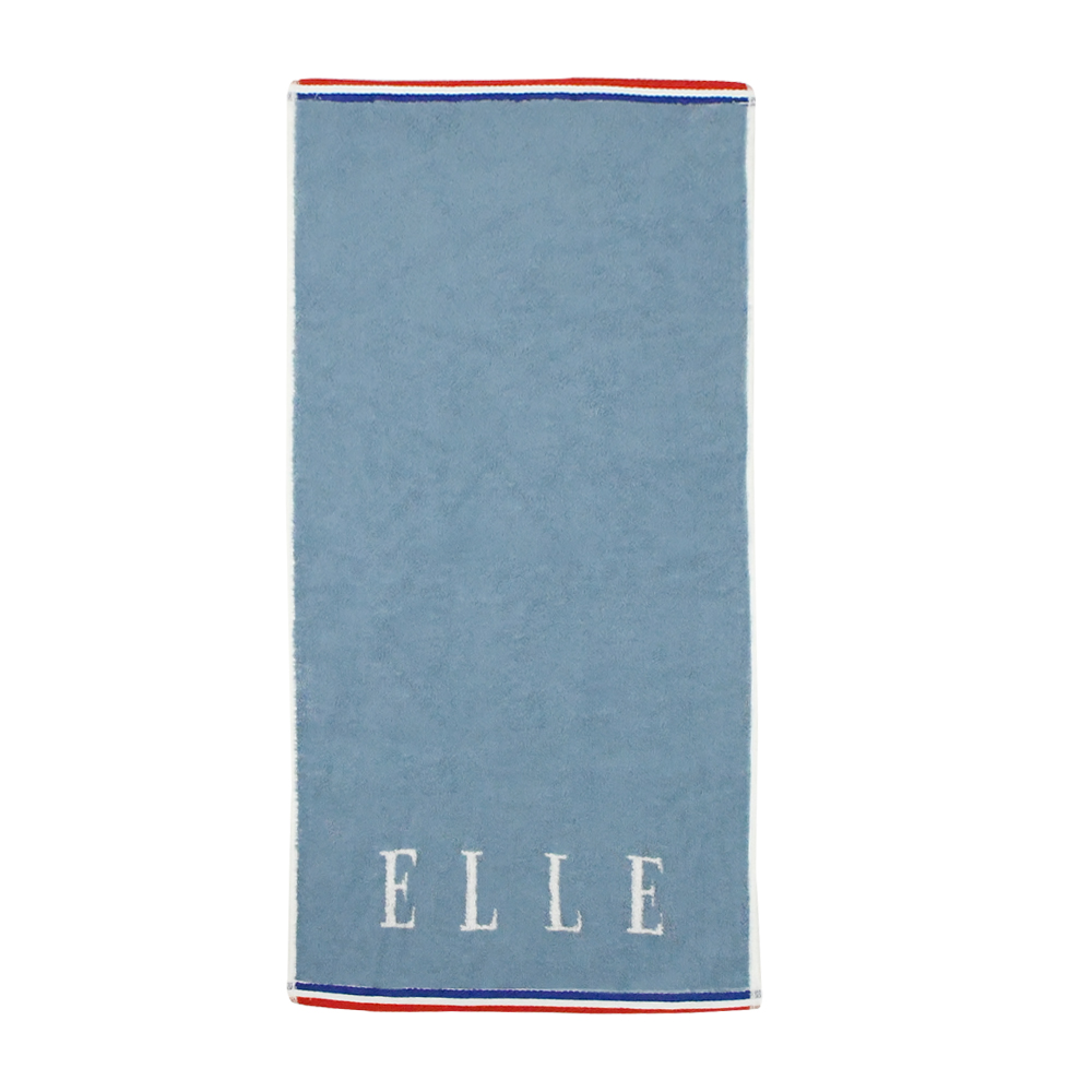 ELLE HOME 純棉素色緹花毛巾(單件)/ 法國經典藍色