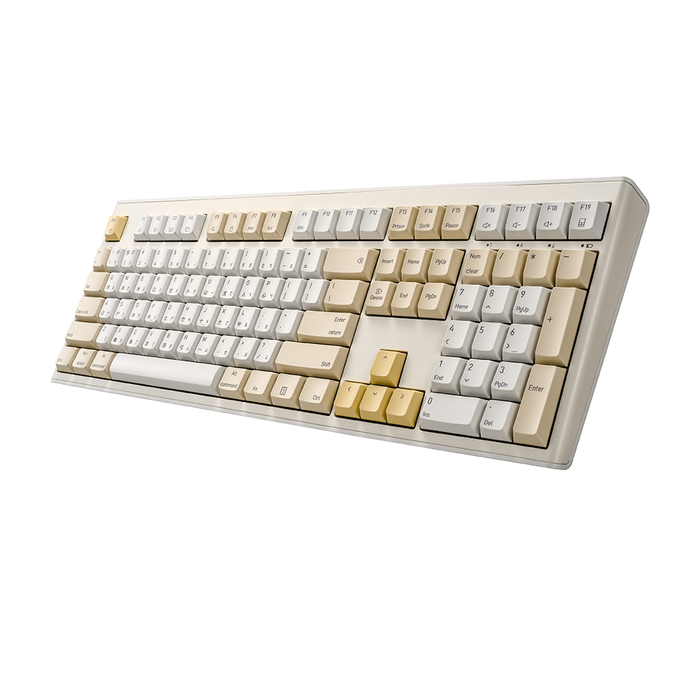 irocks K105BR 無線三模藍牙剪刀腳 靜音鍵盤 三色/ 亞麻晨光