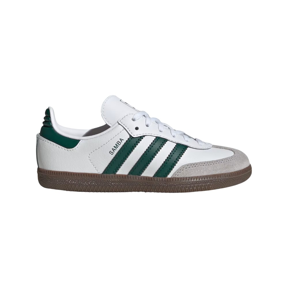 adidas SAMBA OG 童鞋 大童17-21 魔鬼氈款/ 深綠色 JQ2840/ 預購 19 cm
