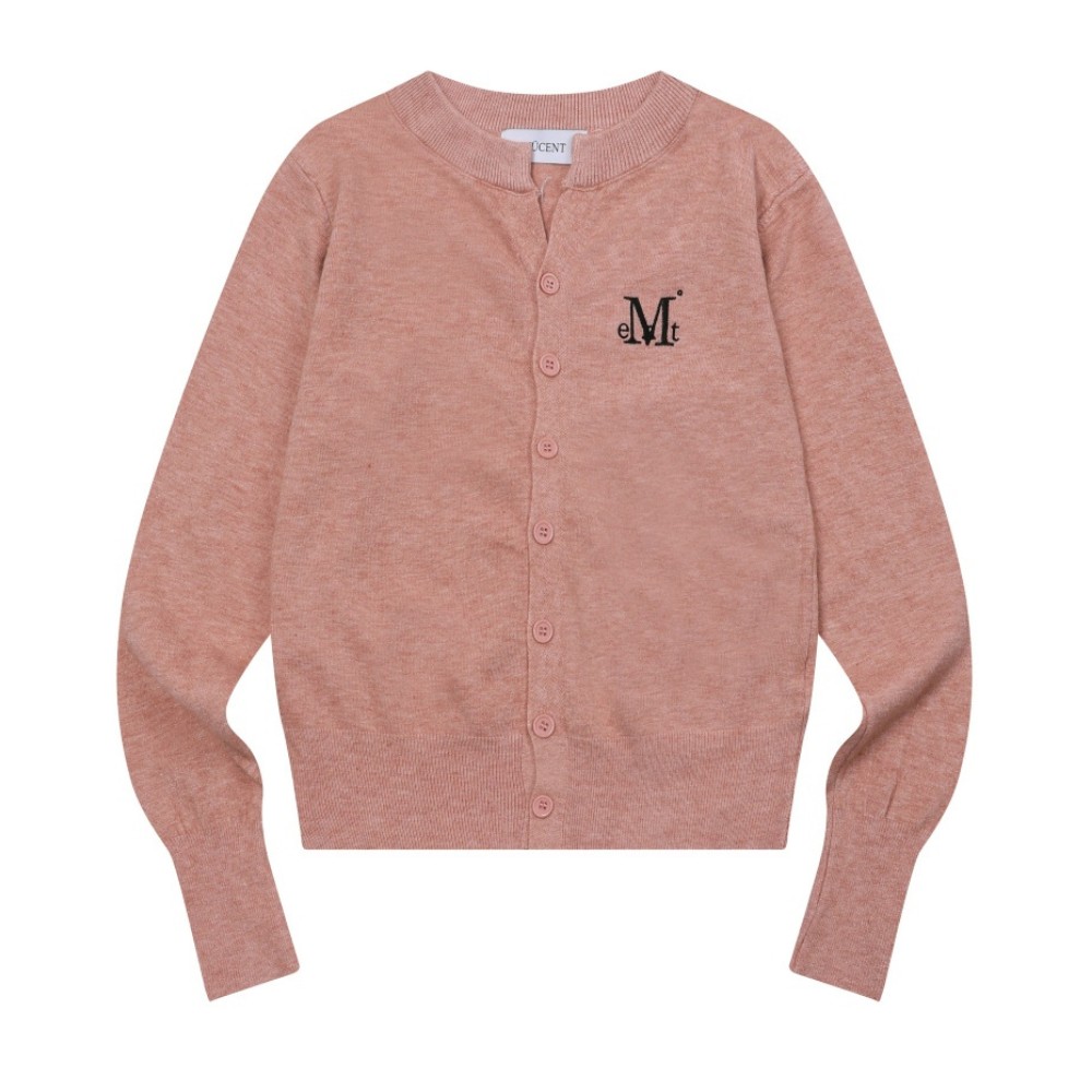 韓國 MUCENT MARAIS 7 BUTTON CROP HENRY NECK CARDIGAN 7扣短版針織開襟衫 粉色Pink