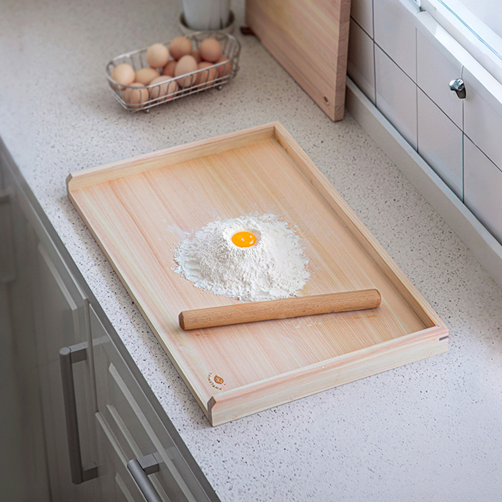 日本霜山 檜木製桿麵揉麵板/切菜板(大款)