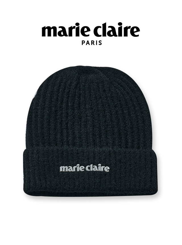 【ONEDER旺達棉品】美麗佳人針織毛帽/ 印字黑3-1