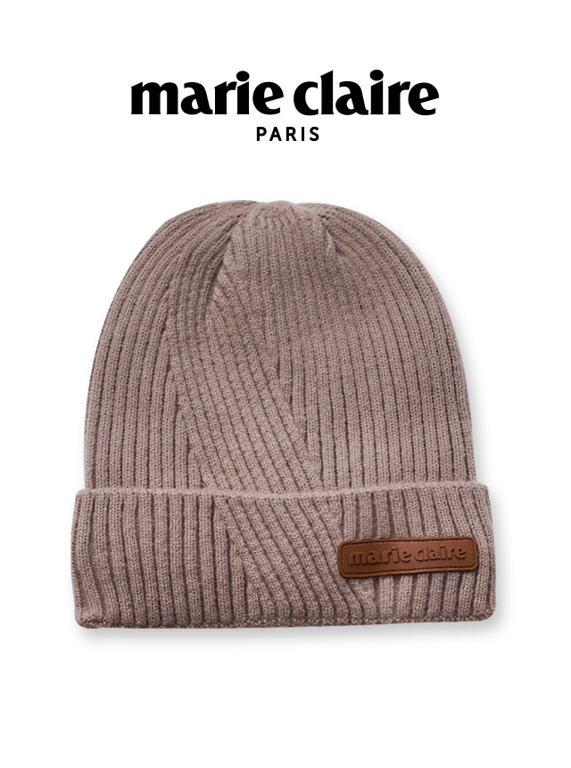 【ONEDER旺達棉品】美麗佳人針織毛帽/ 立體標卡其6-3