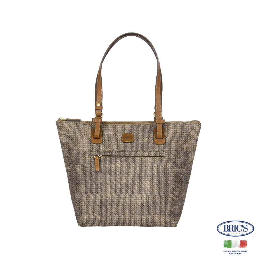 【BRIC'S】X-Bag 3合1手提肩背包/ 混羊毛堅果色