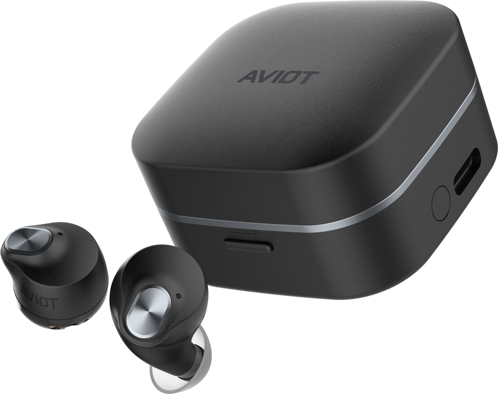 AVIOT TE-Q3R 高性能真無線藍牙耳機｜進階版 業界最小輕巧設計/ 黑瑪瑙