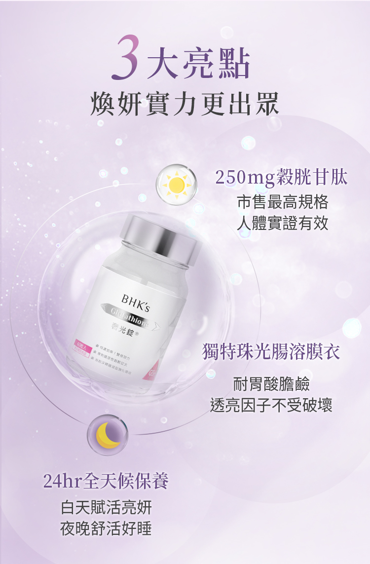 bhk glutathione review BHK's 奢光錠穀胱甘太(60粒/瓶) │ 誠品線上