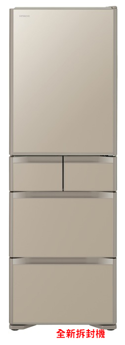 【HITACHI日立】日製 407L 1級變頻5門電冰箱 (RS420WJ)(全新拆封機)/ 琉璃金