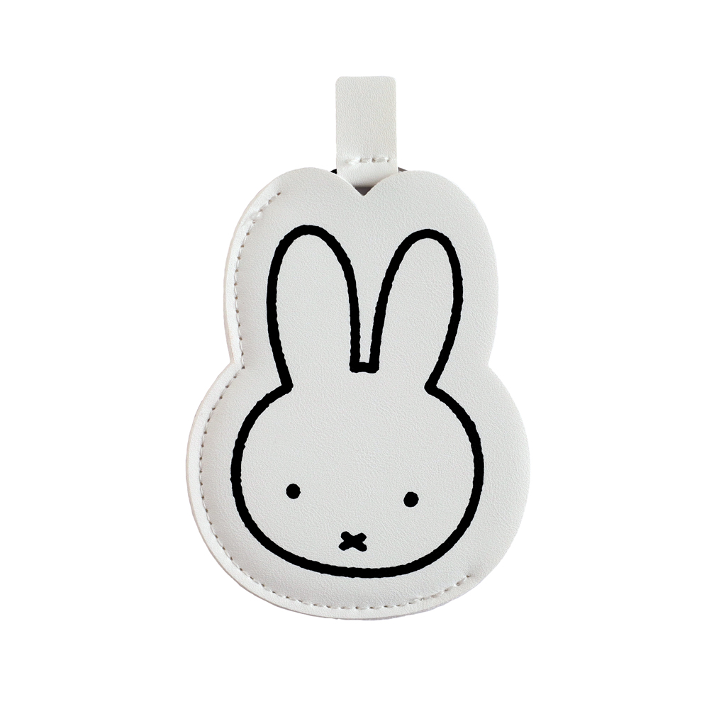 日本 GreenFlash 造型隨身鏡/ 附收納袋/ miffy/ 白色